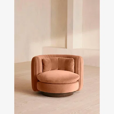 Soho Home Vivienne Armchair, Velvet, Antique Rose