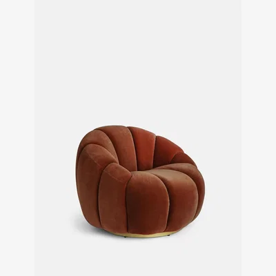 Soho Home Garret Armchair, Velvet, Rust