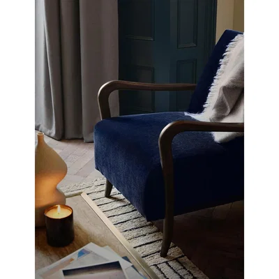 Soho Home Holland Arm Chair, Indigo Velvet UK