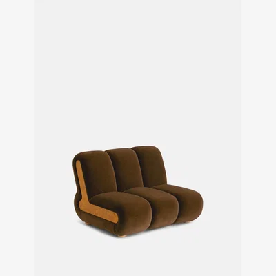 Soho Home Noelle Modular Armchair, Velvet Mustard