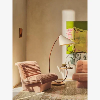 Soho Home Ewan Armchair, Antique Rose Velvet