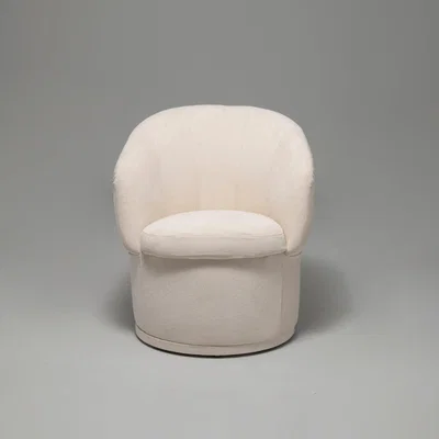 Sazy Libero Velvet Accent Armchair, White