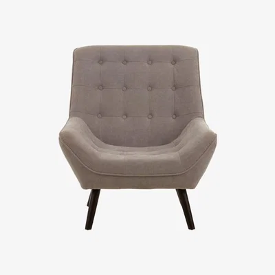 Teddy Beau Teddy's Collection Sebastian Linen Curved Grey Armchair
