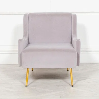 Teddy Beau Maison Reproductions Velvet Sofa Chair / Grey