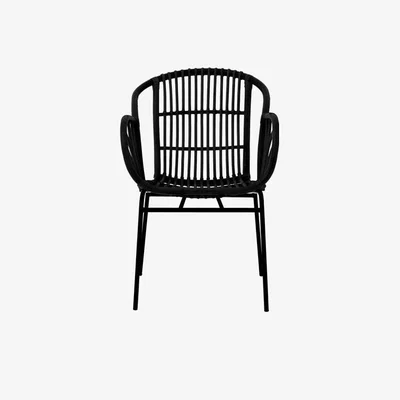 Teddy Beau Teddy's Collection Logan Black Rattan Armchair