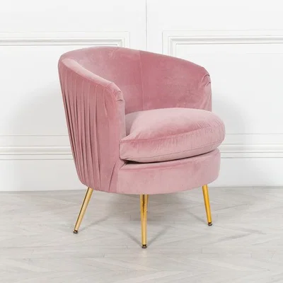 Teddy Beau Maison Reproductions Velvet Armchair / Pink / Small