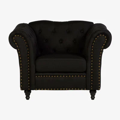 Teddy Beau Teddy's Collection Ford Chesterfield Stud Detail Black Armchair