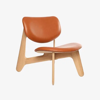 Tom Dixon Tom Dixon - Slab Lounge Chair in Natural Leather Cognac