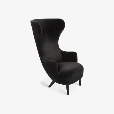 Tom Dixon Tom Dixon - Wingback Chair Black Leg Cassia 09