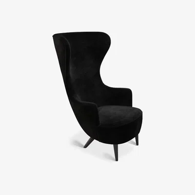 Tom Dixon Tom Dixon - Wingback Chair Black Oak Leg Gentle 2 0193