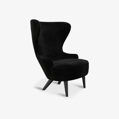 Tom Dixon Tom Dixon - Wingback Micro Chair Black Oak Leg Gentle 2 0193