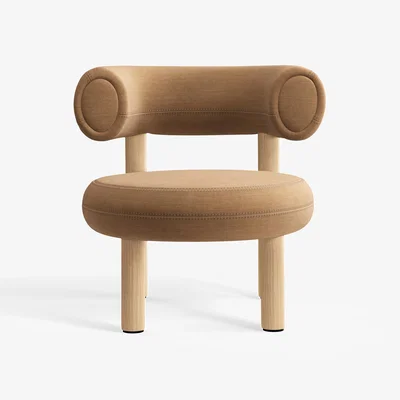 Tom Dixon Tom Dixon - Fat Natural Wood Lounge Chair - Spice (Linara 2494 142)