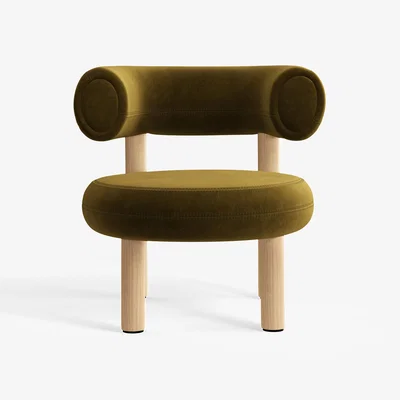 Tom Dixon Tom Dixon - Fat Natural Wood Lounge Chair - Forest (Royal 162)