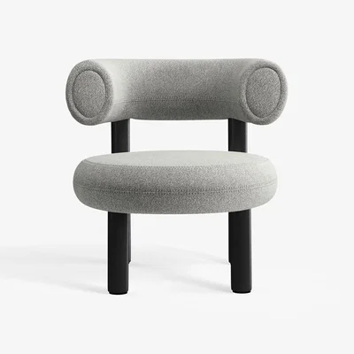 Tom Dixon Tom Dixon - Fat Black Wood Lounge Chair - Natural (Alpine 01)