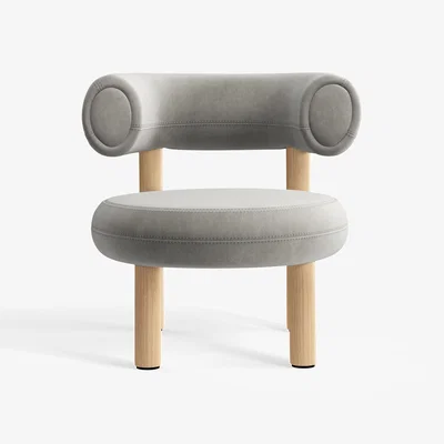 Tom Dixon Tom Dixon - Fat Natural Wood Lounge Chair - Clay (Royal 84)