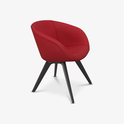 Tom Dixon Tom Dixon - Scoop Chair Low Back Black Oak Leg Denim 0606