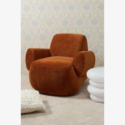 Urban Outfitters Scott Rust Lounge Chair - Rust 86.5cm x 84cm x 73.5cm at Urban Outfitters
