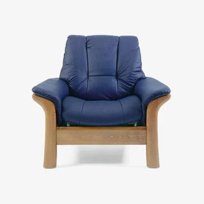 Woods Furniture Stressless Windsor Low Back Chair Low Back Chair in Cori Leather