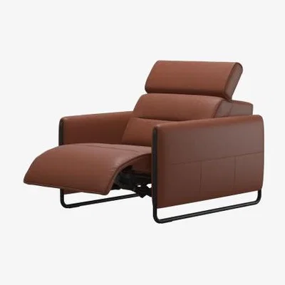 Woods Furniture Stressless Emily Armchair - Steel Arms Emily Armchair Steel Arm - PalomaCori Leather