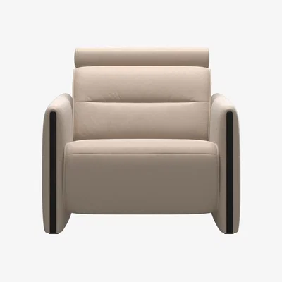 Woods Furniture Stressless Emily Armchair - Wood Arms - Stressless Emily Armchair Wood Arm in Fabric