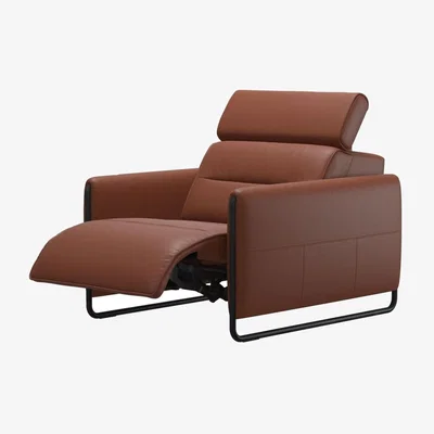 Woods Furniture Stressless Emily Armchair - Steel Arms - Stressless Emily Armchair Steel Arm in Fabric