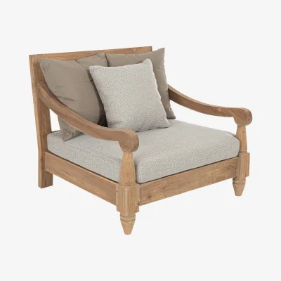 Westwing Teak Wood Garden Lounge Chair Bali