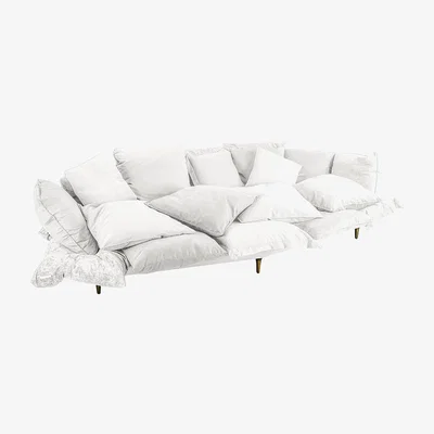 Amara Seletti - Comfy Upholstered Sofa - White