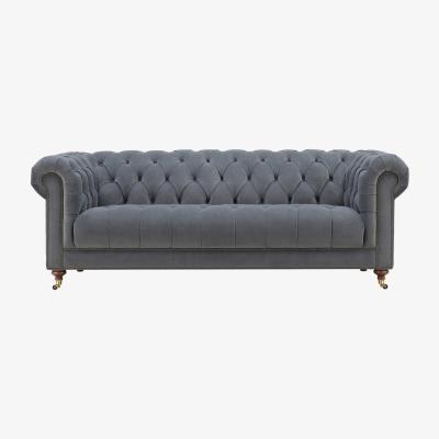 Barker and Stonehouse Ullswater 3.5 Seater Sofa, Pewter Velvet