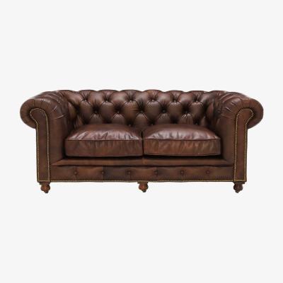 Barker and Stonehouse Asquith Leather 2.5 Seater Chesterfield Sofa