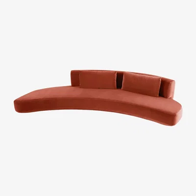 Barker and Stonehouse Gallotti & Radice Audrey Sofa, Orange Velvet | Barker & Stonehouse