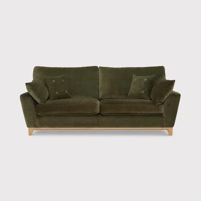 Barker and Stonehouse Ercol Novara Grand Sofa, Green Fabric | Barker & Stonehouse