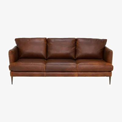 Barker and Stonehouse Acacia Sofa, Brown Leather | Barker & Stonehouse