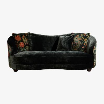 Barker and Stonehouse Agatha Midi Sofa, Green Fabric | Barker & Stonehouse