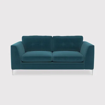 Barker and Stonehouse Conza Small Sofa, Teal Fabric | Barker & Stonehouse