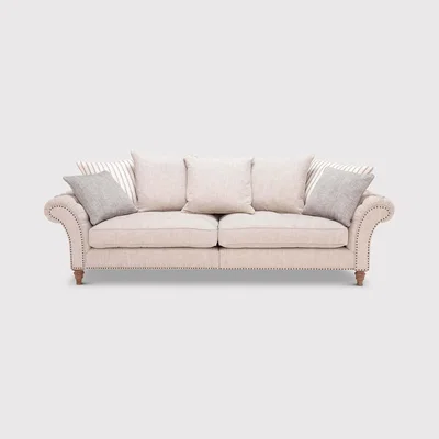 Barker and Stonehouse Craven Grand Split Sofa, Neutral Fabric | Barker & Stonehouse