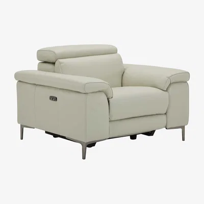 Barker and Stonehouse Paolo Recliner Chair With Electric Recliner Headrest Recliner Sofa, Grey | Barker & Stonehouse