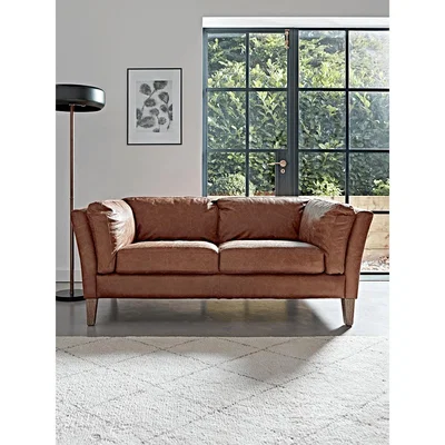 Cox and Cox Tetbury Leather Sofa - Tan