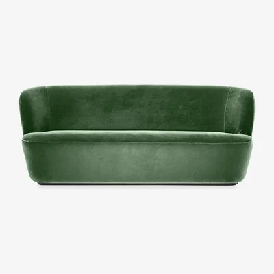 The Conran Shop Stay Sofa in Bottle Green Velvet & Black