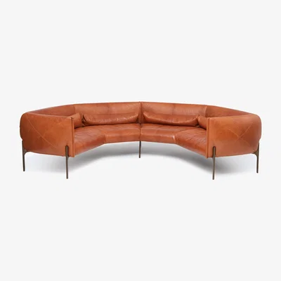 The Conran Shop Ex-Display Otto Crescent Sofa in Tan Leather