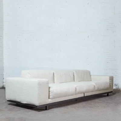The Conran Shop Ex-Display Planar Plinth 5-Seater Sofa in Natural Oatmeal Linen