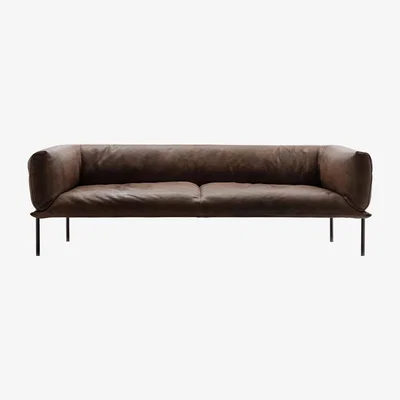The Conran Shop Rondo Sofa Grey Brown Leather