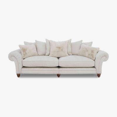 Furniture Village Boutique Collection - Blenheim Grand Split Frame Scatter Back Sofa - Darwin Ivory