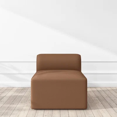 Furniture123 Hendrix Tan PU Leather Middle Section