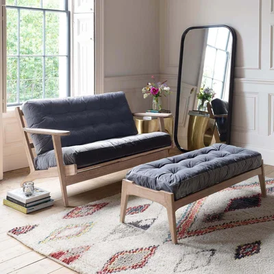 Graham & Green Dylan Grey Velvet Sofa