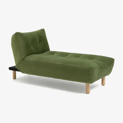Habitat Habitat Kota Velvet Chaise Sofa - Green