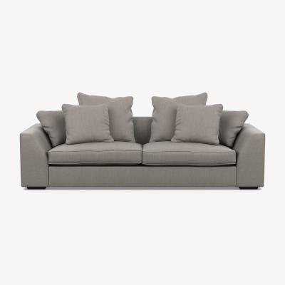 Heal's Heal's Cumulus 5 Seater Sofa In Broad Weave Pebble With Black Feet - Heal's UK Furniture