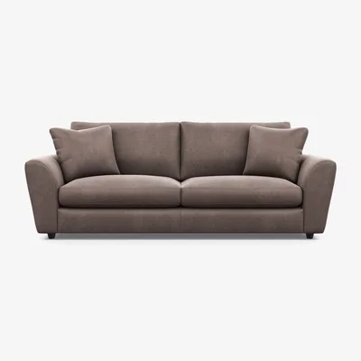 Heal's Heal's Snooze 5 Seater Sofa Velvet Mink Black Feet - Heal's UK Furniture