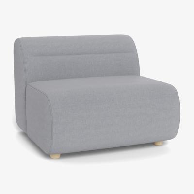 Heal's Heal's Lilli Large Single Module Brushed Cotton Pewter Natural Ash Feet - Heal's UK Furniture