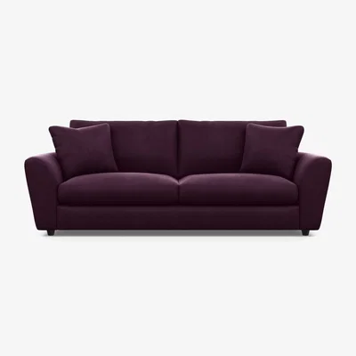 Heal's Heal's Snooze 5 Seater Sofa Velvet Grape Black Feet - Heal's UK Furniture