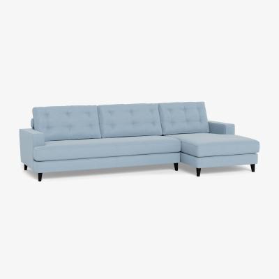 Heal's Heal's Mistral Right Hand Corner Sofa Capelo LinenCotton Sea Shanty Black Feet - Heal's UK Furniture